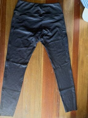 Curves and Combat Boots Faux Leather Leggings